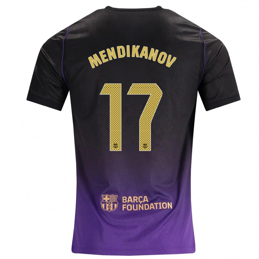 Danxen Criança Camisola Karim Mendikanov #17 Roxo Amarelo Preto Alternativa 2026/27 Camisa