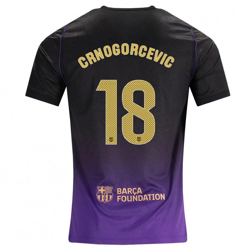 Danxen Criança Camisola Ana-Maria Crnogorcevic #18 Roxo Amarelo Preto Alternativa 2026/27 Camisa