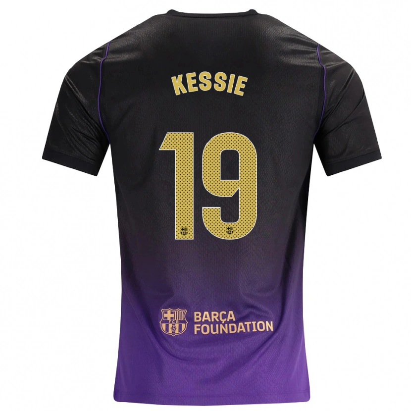 Danxen Criança Camisola Franck Kessie #19 Roxo Amarelo Preto Alternativa 2026/27 Camisa