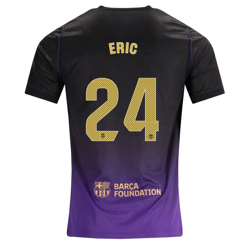 Danxen Criança Camisola Eric García #24 Roxo Amarelo Preto Alternativa 2026/27 Camisa