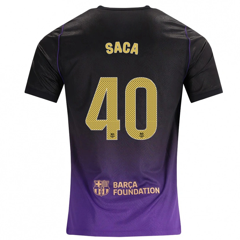 Danxen Criança Camisola Leo Saca #40 Roxo Amarelo Preto Alternativa 2026/27 Camisa