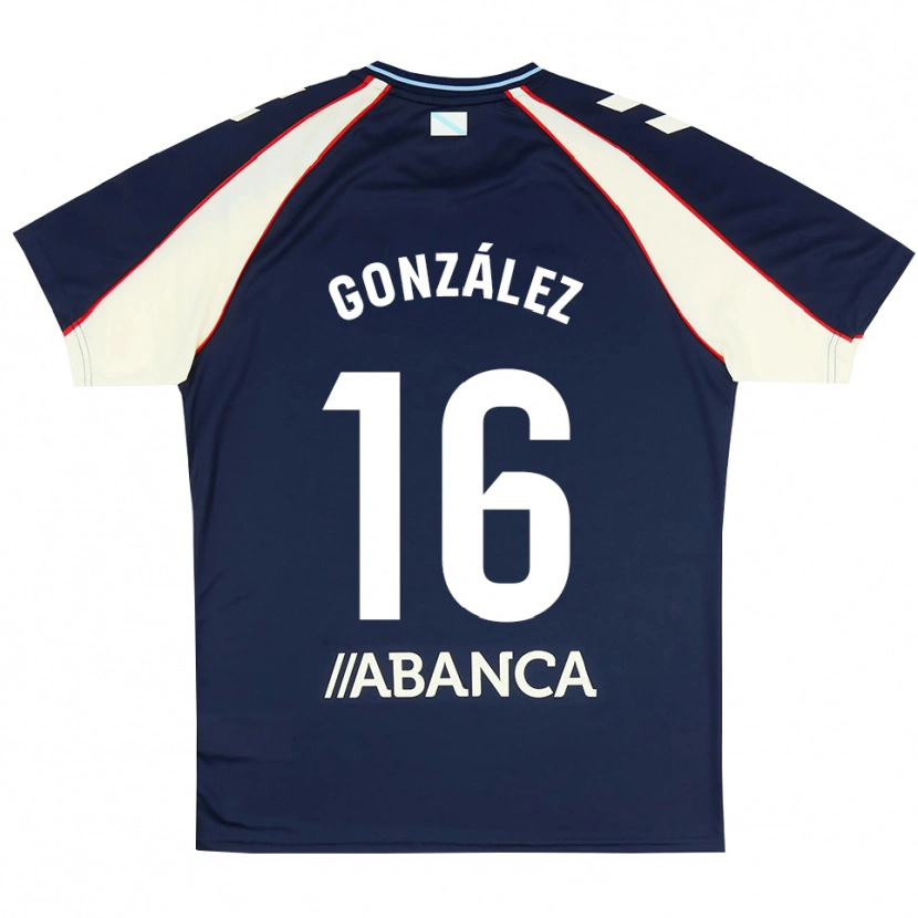 Danxen Criança Camisola Hugo González #16 Azul Real Vermelho Branco Alternativa 2026/27 Camisa