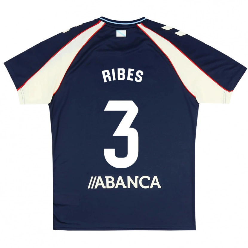 Danxen Criança Camisola Kike Ribes #3 Azul Real Vermelho Branco Alternativa 2026/27 Camisa