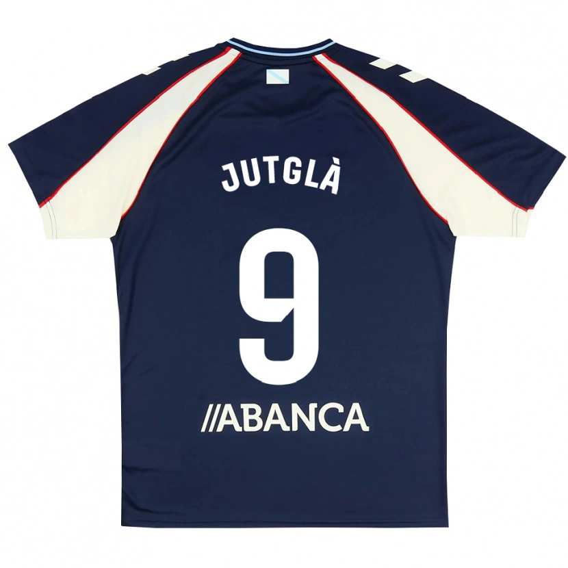 Danxen Criança Camisola Ferran Jutglà #9 Azul Real Vermelho Branco Alternativa 2026/27 Camisa