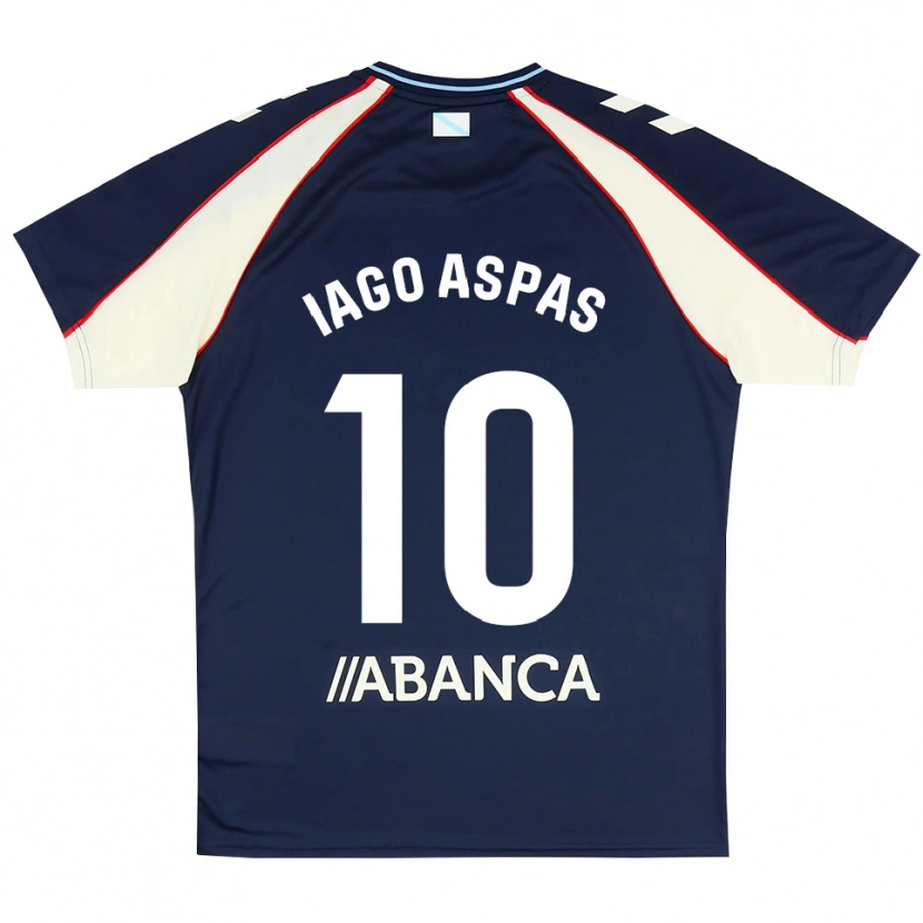Danxen Criança Camisola Iago Aspas #10 Azul Real Vermelho Branco Alternativa 2026/27 Camisa