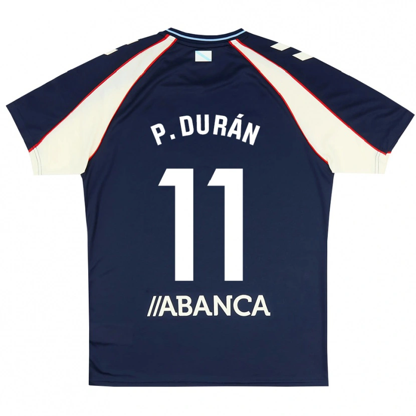 Danxen Criança Camisola Pablo Durán #11 Azul Real Vermelho Branco Alternativa 2026/27 Camisa