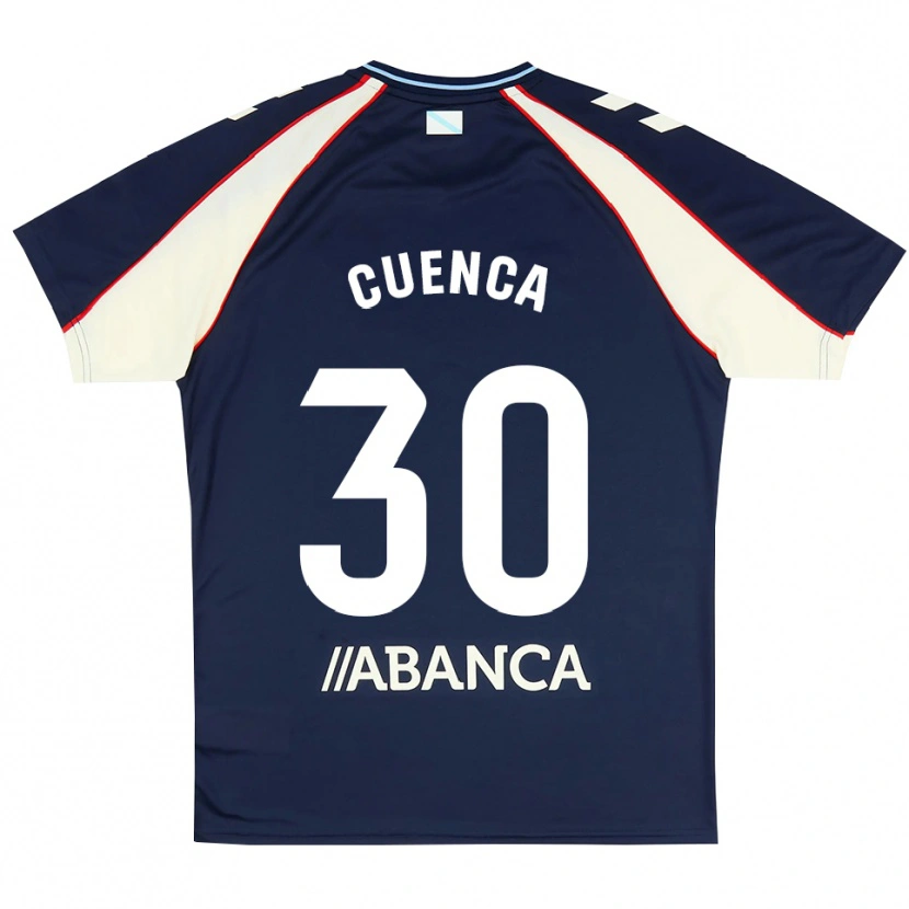 Danxen Criança Camisola Hugo Cuenca #30 Azul Real Vermelho Branco Alternativa 2026/27 Camisa