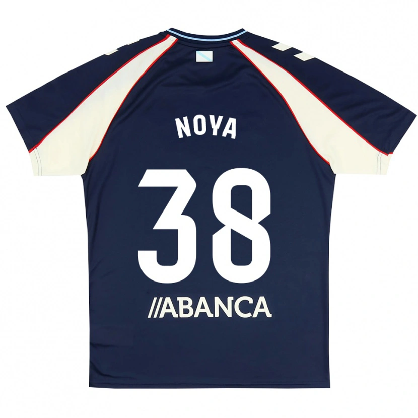 Danxen Criança Camisola Dani Noya #38 Azul Real Vermelho Branco Alternativa 2026/27 Camisa