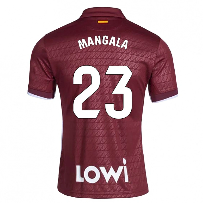 Danxen Criança Camisola Orel Mangala #23 Vermelho Escuro Branco Alternativa 2026/27 Camisa