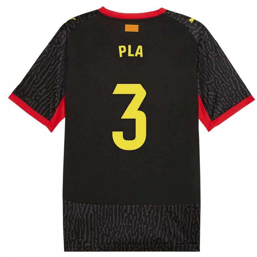 Danxen Criança Camisola Marta Pla #3 Preto Amarelo Vermelho Alternativa 2026/27 Camisa