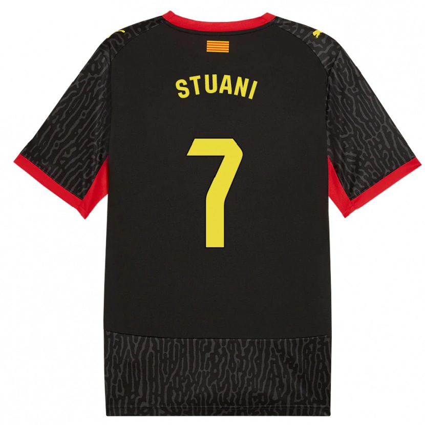Danxen Criança Camisola Cristhian Stuani #7 Preto Amarelo Vermelho Alternativa 2026/27 Camisa