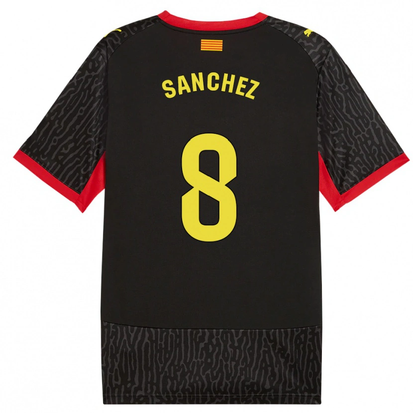 Danxen Criança Camisola Miguel Ángel Sánchez #8 Preto Amarelo Vermelho Alternativa 2026/27 Camisa