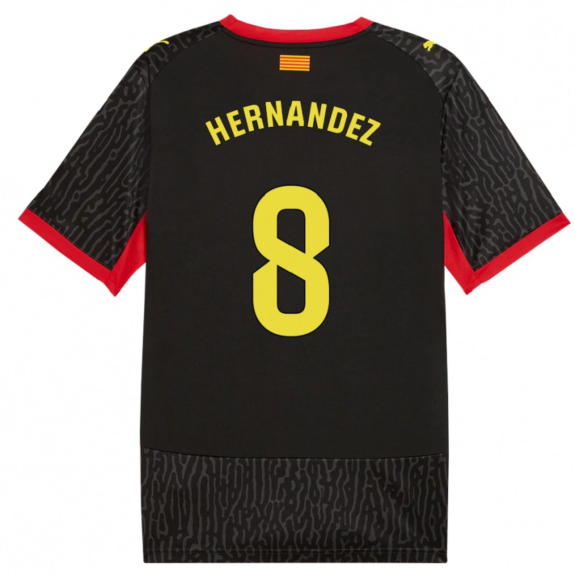 Danxen Criança Camisola Sofia Hernández #8 Preto Amarelo Vermelho Alternativa 2026/27 Camisa