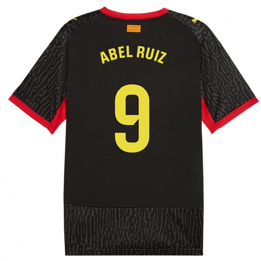 Danxen Criança Camisola Abel Ruiz #9 Preto Amarelo Vermelho Alternativa 2026/27 Camisa