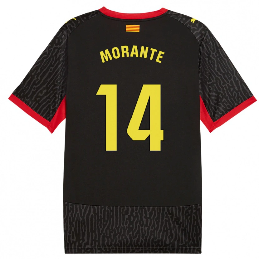 Danxen Criança Camisola Iván Morante #14 Preto Amarelo Vermelho Alternativa 2026/27 Camisa