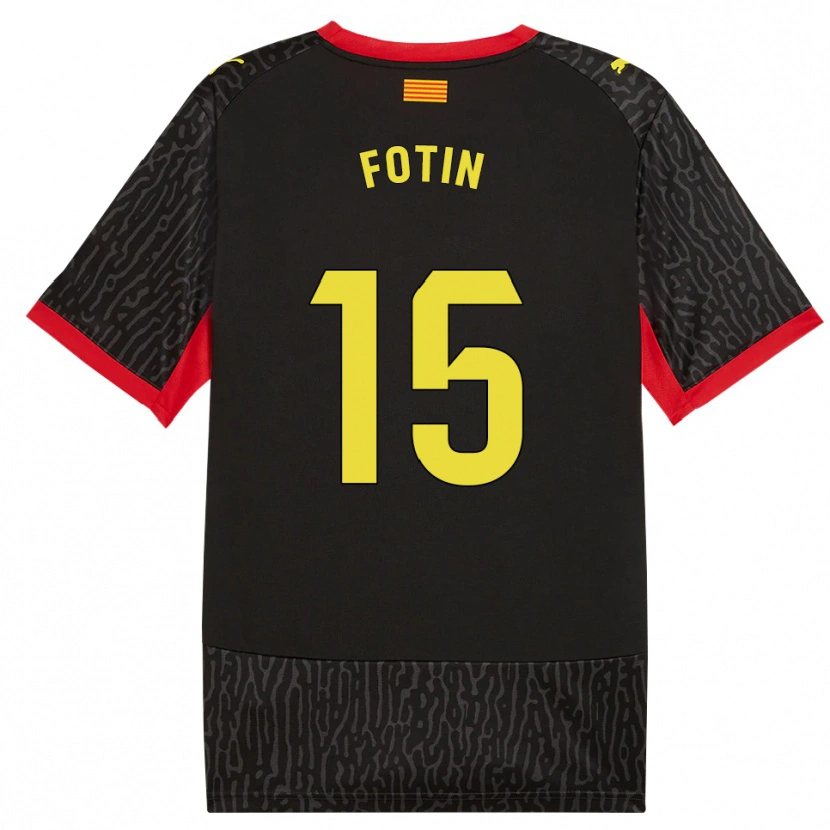 Danxen Criança Camisola Rareș Fotin #15 Preto Amarelo Vermelho Alternativa 2026/27 Camisa