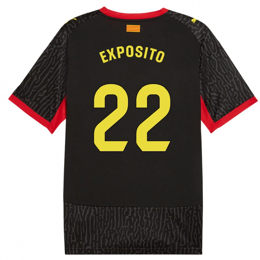 Danxen Criança Camisola Samu Exposito #22 Preto Amarelo Vermelho Alternativa 2026/27 Camisa