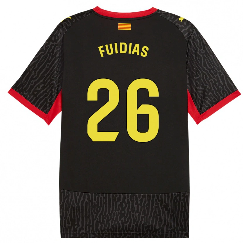 Danxen Criança Camisola Toni Fuidias #26 Preto Amarelo Vermelho Alternativa 2026/27 Camisa