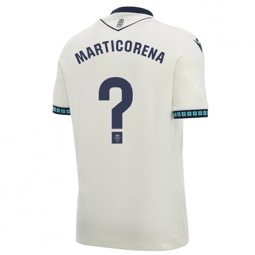 Danxen Criança Camisola Ander Marticorena #0 Branco Preto Azul Céu Claro Alternativa 2026/27 Camisa