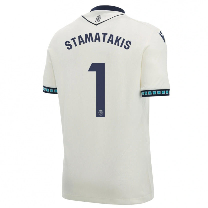 Danxen Criança Camisola Dimitrios Stamatakis #1 Branco Preto Azul Céu Claro Alternativa 2026/27 Camisa
