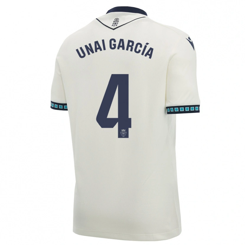 Danxen Criança Camisola Unai García #4 Branco Preto Azul Céu Claro Alternativa 2026/27 Camisa