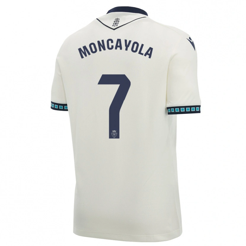 Danxen Criança Camisola Jon Moncayola #7 Branco Preto Azul Céu Claro Alternativa 2026/27 Camisa