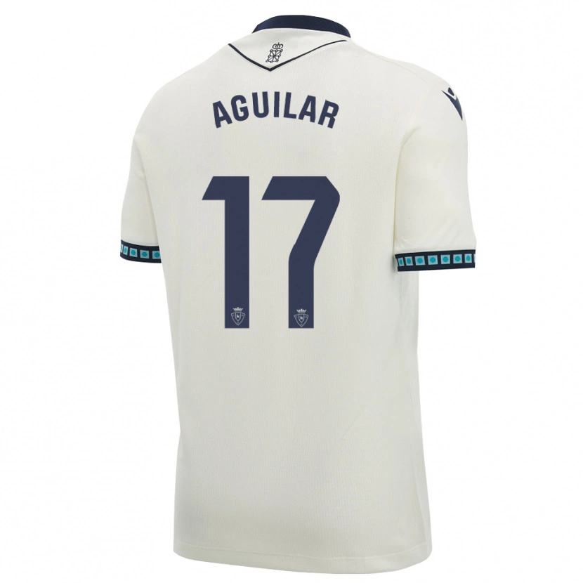 Danxen Criança Camisola Eneko Aguilar #17 Branco Preto Azul Céu Claro Alternativa 2026/27 Camisa