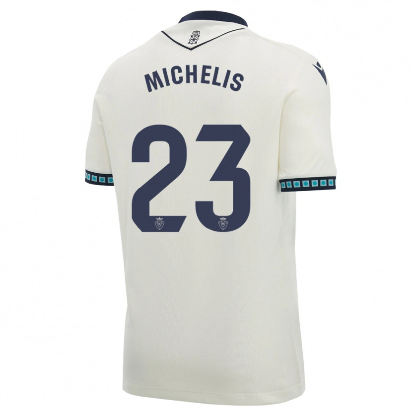 Danxen Criança Camisola Nikolaos Michelis #23 Branco Preto Azul Céu Claro Alternativa 2026/27 Camisa