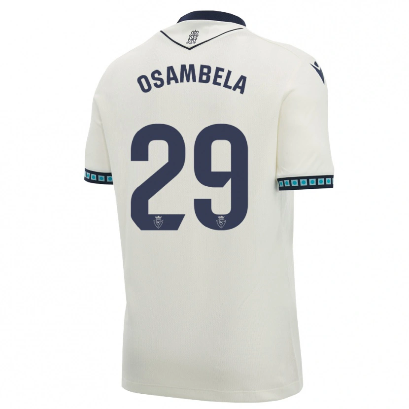 Danxen Criança Camisola Asier Osambela #29 Branco Preto Azul Céu Claro Alternativa 2026/27 Camisa