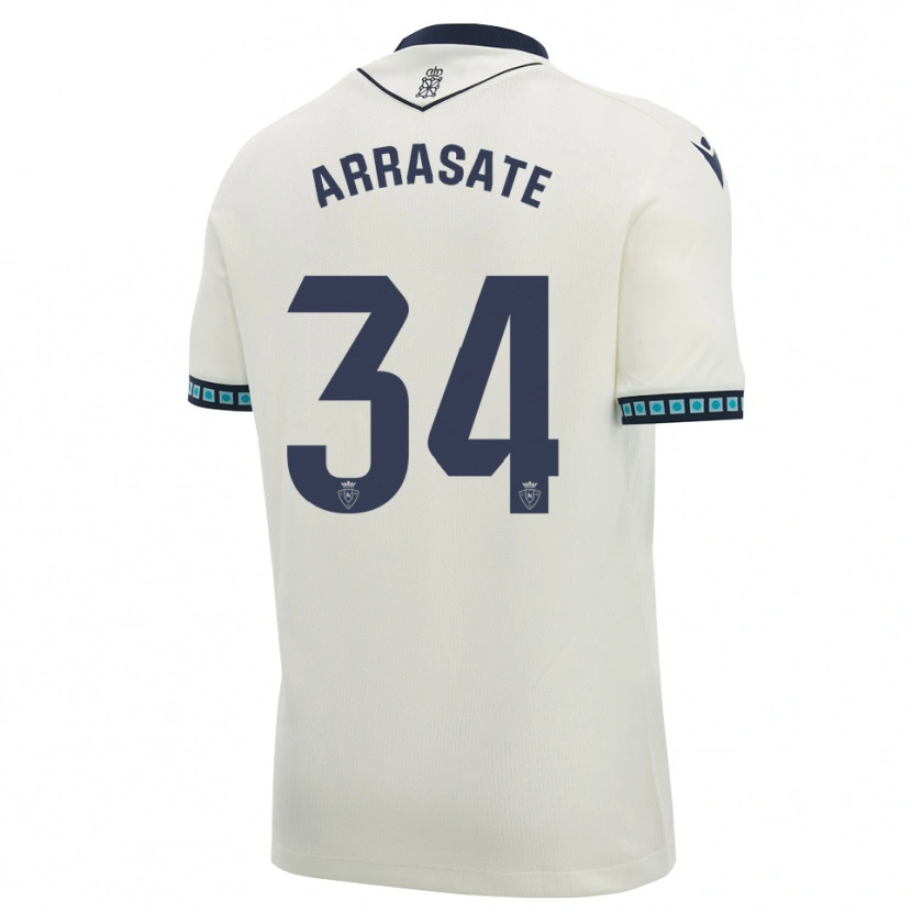 Danxen Criança Camisola Ibai Arrasate #34 Branco Preto Azul Céu Claro Alternativa 2026/27 Camisa