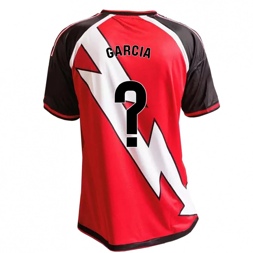 Danxen Criança Camisola David García #0 Vermelho Preto Branco Alternativa 2026/27 Camisa