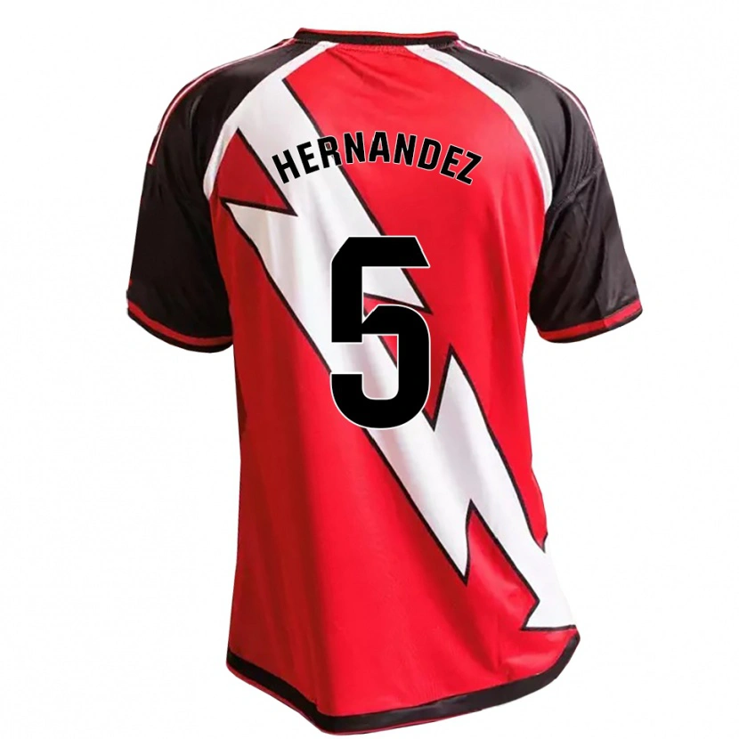 Danxen Criança Camisola Aridane Hernández #5 Vermelho Preto Branco Alternativa 2026/27 Camisa