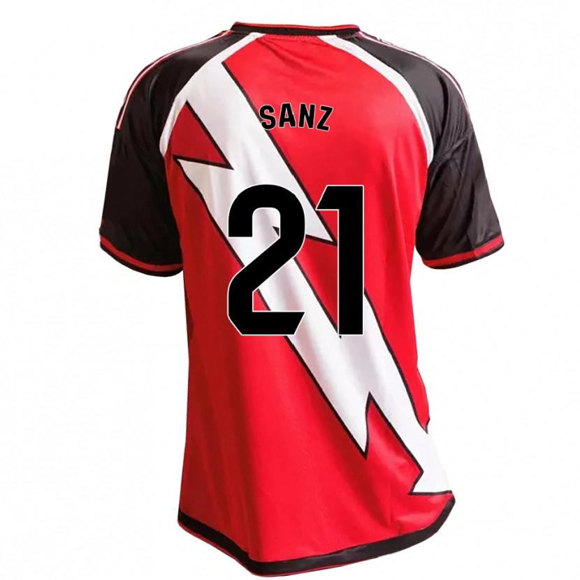 Danxen Criança Camisola Luismi Sanz #21 Vermelho Preto Branco Alternativa 2026/27 Camisa