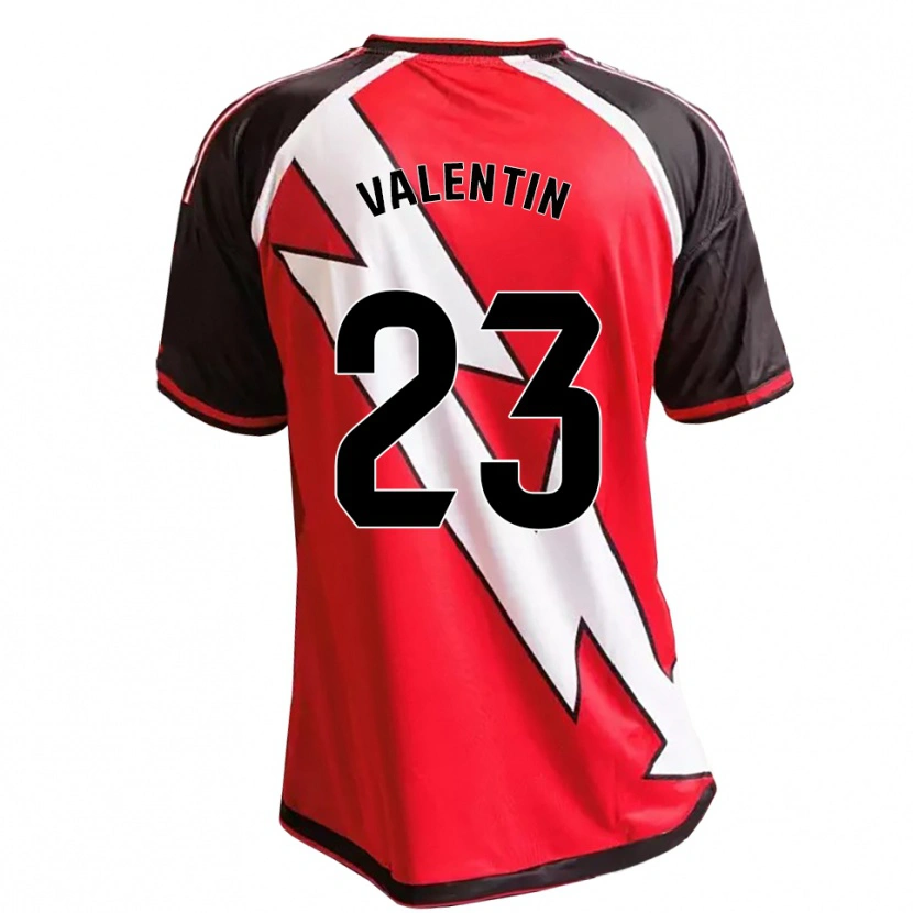 Danxen Criança Camisola Óscar Valentín #23 Vermelho Preto Branco Alternativa 2026/27 Camisa