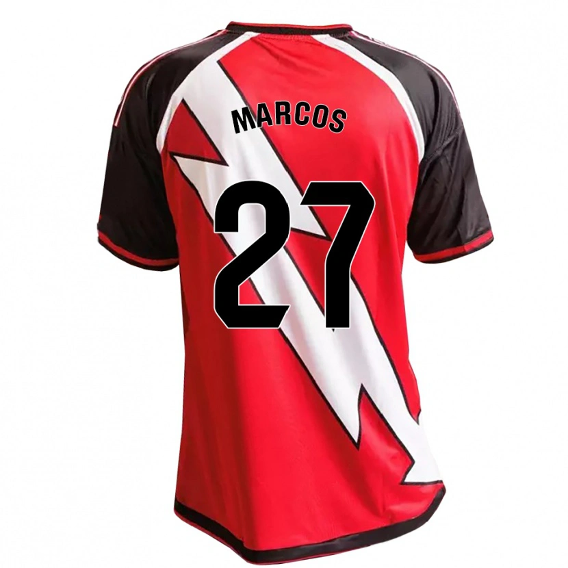 Danxen Criança Camisola Álvaro Marcos #27 Vermelho Preto Branco Alternativa 2026/27 Camisa