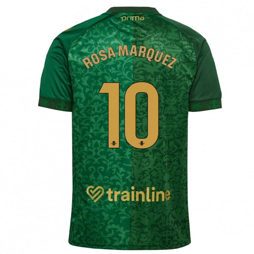 Danxen Criança Camisola Rosa Márquez Baena #10 Verde Floresta Dourado Escuro Alternativa 2026/27 Camisa