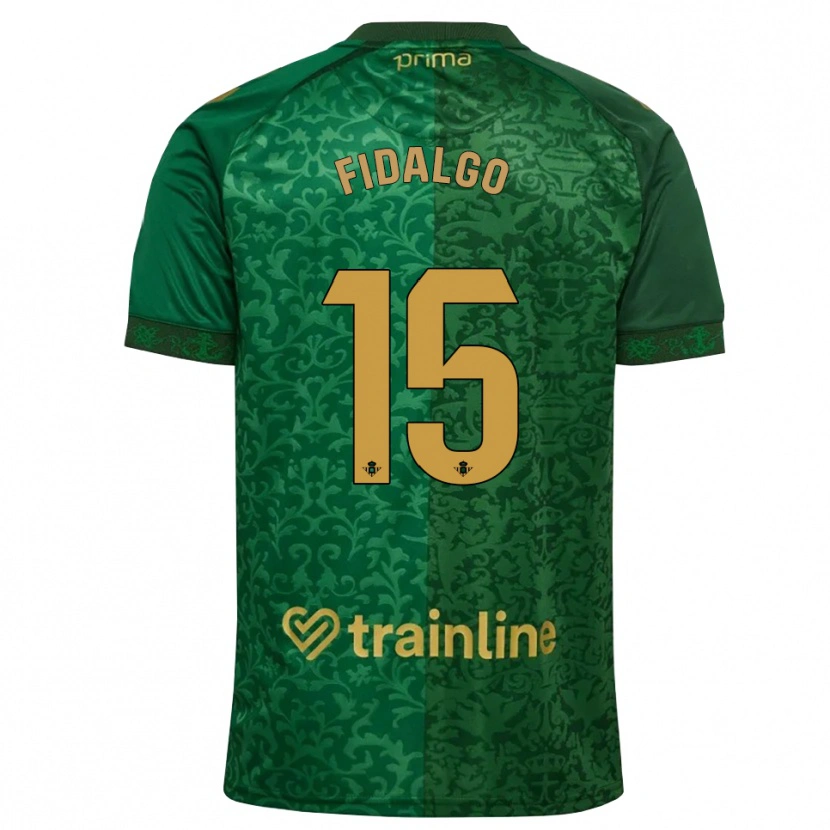 Danxen Criança Camisola Álvaro Fidalgo #15 Verde Floresta Dourado Escuro Alternativa 2026/27 Camisa