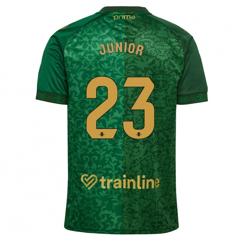 Danxen Criança Camisola Junior Firpo #23 Verde Floresta Dourado Escuro Alternativa 2026/27 Camisa