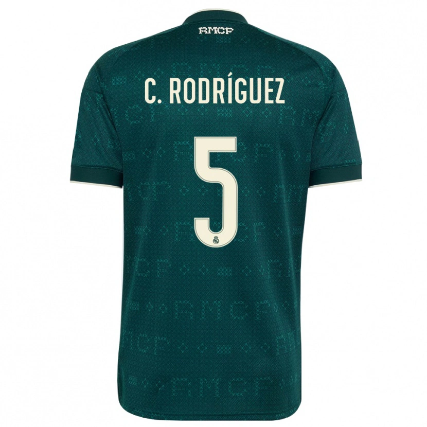Danxen Criança Camisola Carlos Rodríguez #5 Cinza Ardósia Escuro Branco Alternativa 2026/27 Camisa