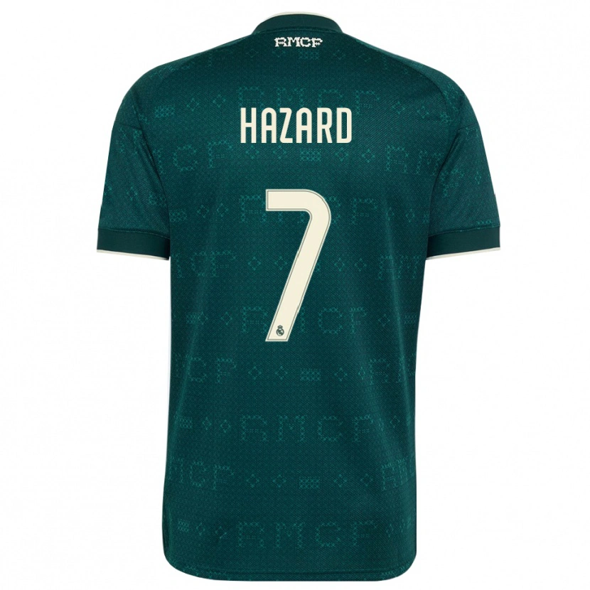 Danxen Criança Camisola Eden Hazard #7 Cinza Ardósia Escuro Branco Alternativa 2026/27 Camisa