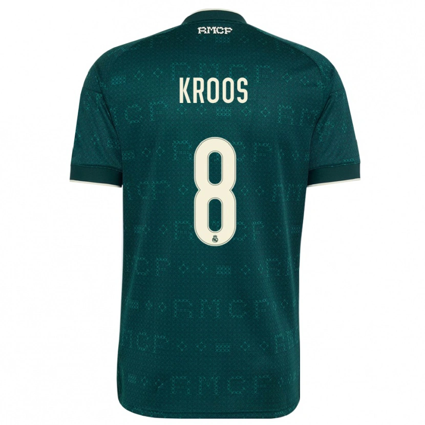 Danxen Criança Camisola Toni Kroos #8 Cinza Ardósia Escuro Branco Alternativa 2026/27 Camisa