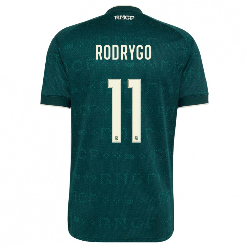 Danxen Criança Camisola Rodrygo Silva De Goes #11 Cinza Ardósia Escuro Branco Alternativa 2026/27 Camisa