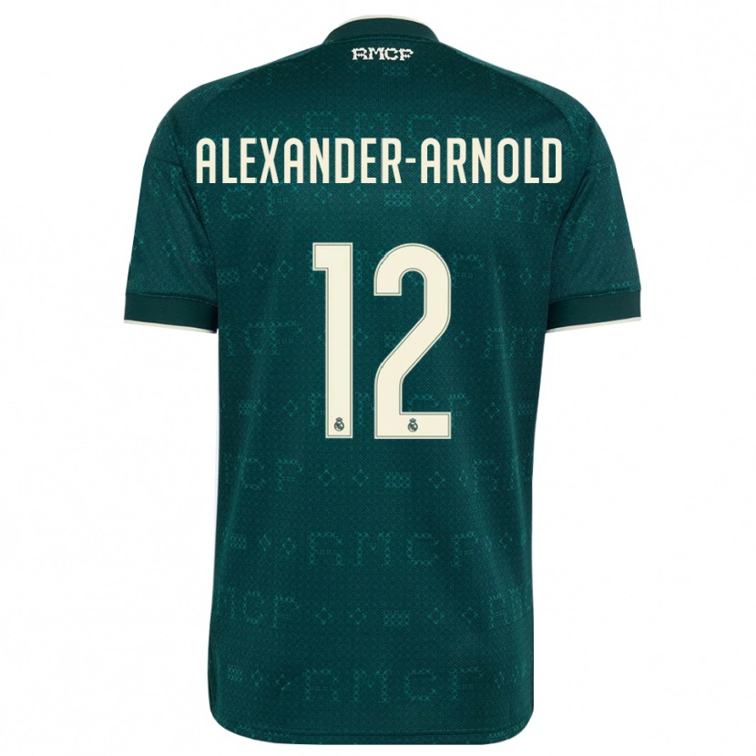 Danxen Criança Camisola Trent Alexander-Arnold #12 Cinza Ardósia Escuro Branco Alternativa 2026/27 Camisa