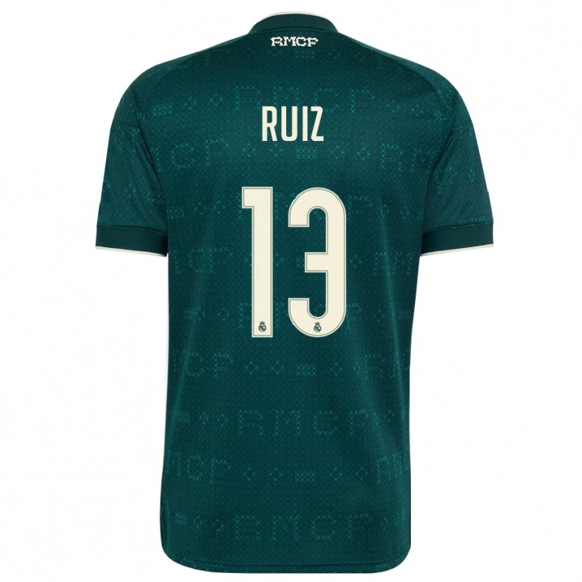 Danxen Criança Camisola Guillermo Ruiz #13 Cinza Ardósia Escuro Branco Alternativa 2026/27 Camisa