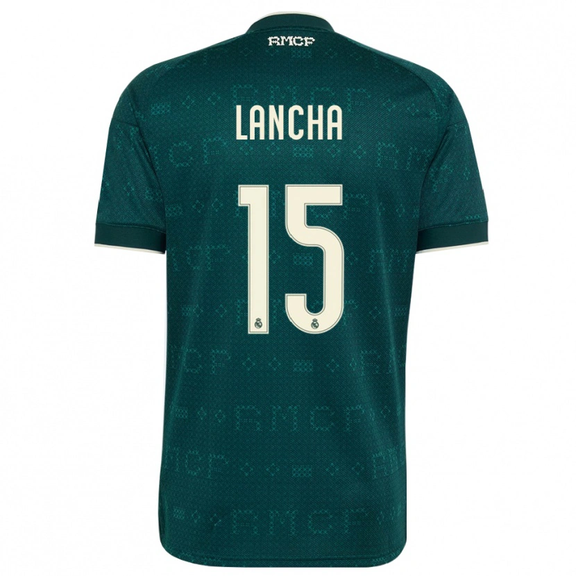 Danxen Criança Camisola Yeray Lancha #15 Cinza Ardósia Escuro Branco Alternativa 2026/27 Camisa