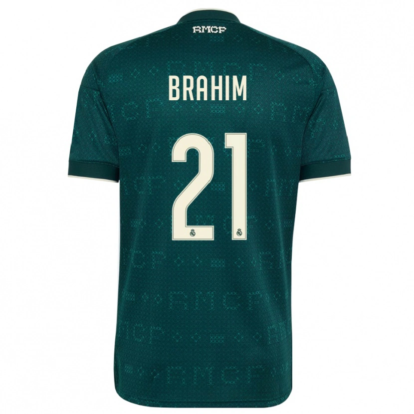 Danxen Criança Camisola Brahim Díaz #21 Cinza Ardósia Escuro Branco Alternativa 2026/27 Camisa