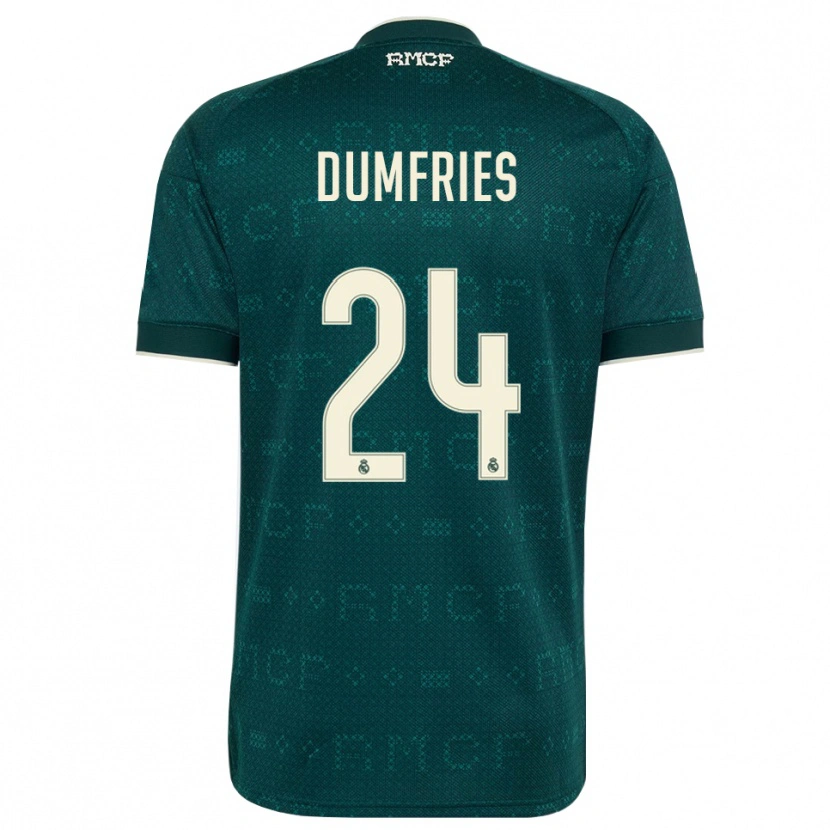 Danxen Criança Camisola Denzel Dumfries #24 Cinza Ardósia Escuro Branco Alternativa 2026/27 Camisa