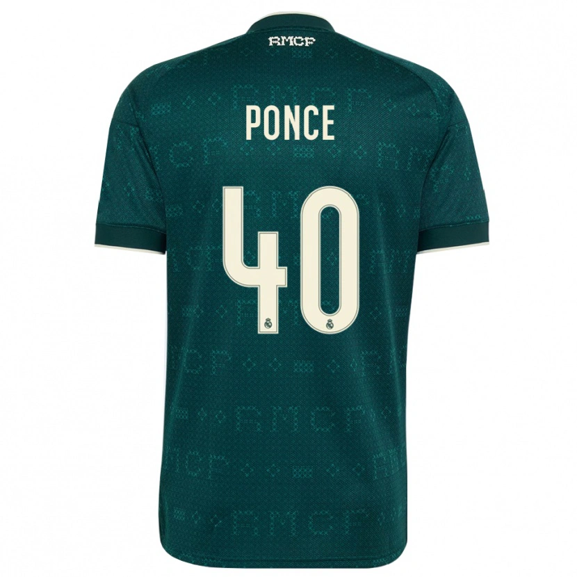 Danxen Criança Camisola Guille Ponce #40 Cinza Ardósia Escuro Branco Alternativa 2026/27 Camisa