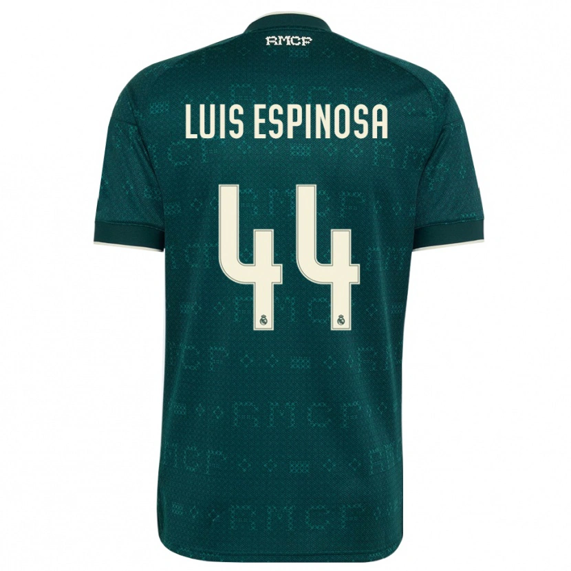 Danxen Criança Camisola José Luis Espinosa #44 Cinza Ardósia Escuro Branco Alternativa 2026/27 Camisa
