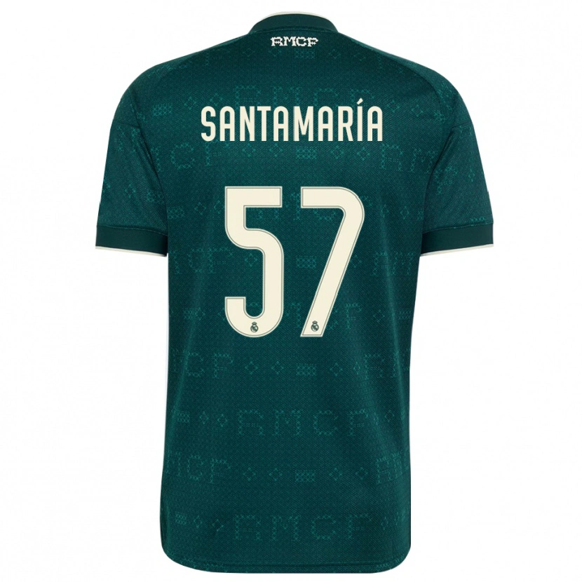 Danxen Criança Camisola Fran Santamaría #57 Cinza Ardósia Escuro Branco Alternativa 2026/27 Camisa